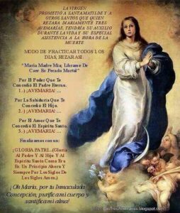 La oración de las tres aves Marías