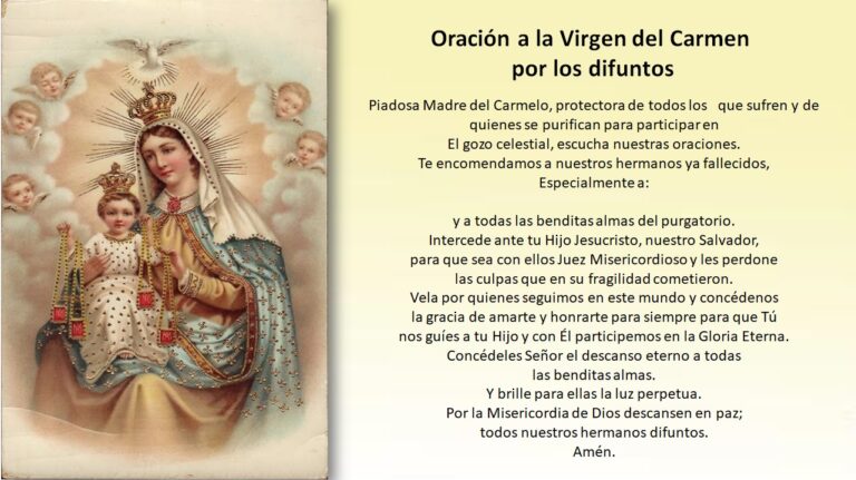 Virgen del carmen con las almas del purgatorio 》 - La Luz de la Religión