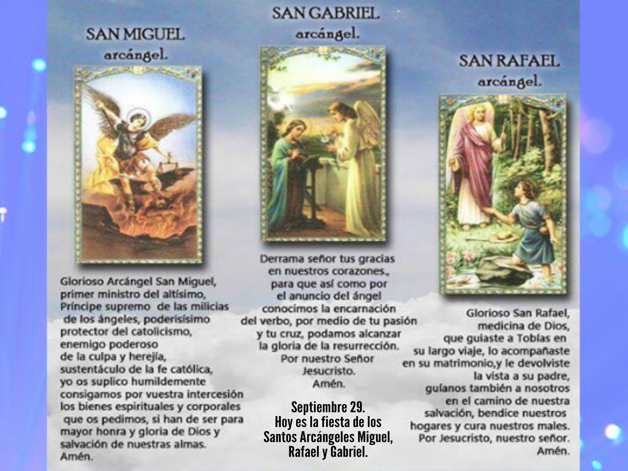 Oración a san miguel san gabriel y san rafael arcángel 》 - La Luz de la ...