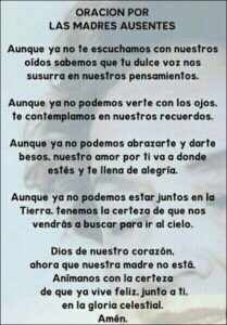 Oración a mi madre en el cielo