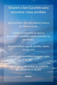 Oración a san cucufato para encontrar cosas