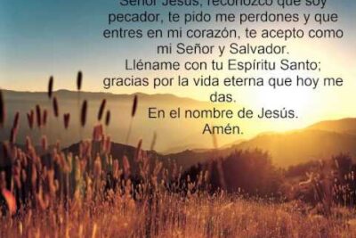 Oración de fe cristiana para aceptar a cristo 》 - La Luz de la Religión