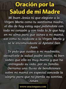 Oración por la salud de mi mama