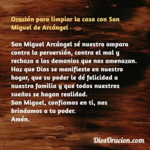 Oración para limpiar la casa y la familia