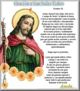 Oración para el dinero a san judas tadeo