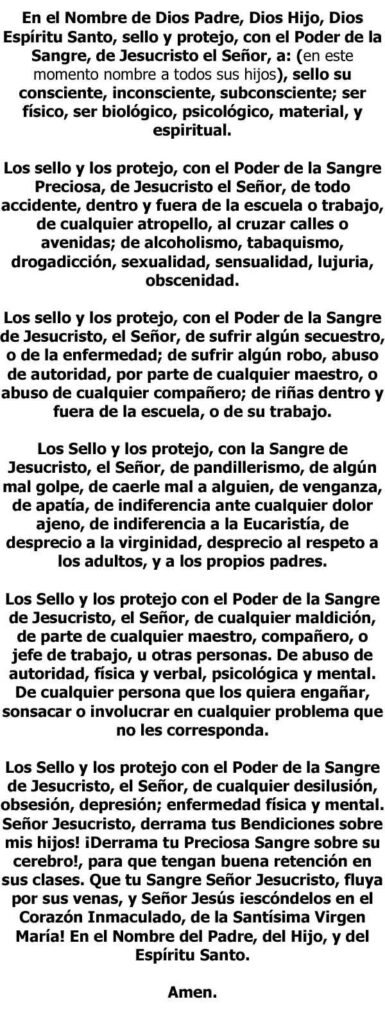 Oración a la sangre de cristo para protección 》 - La Luz de la Religión