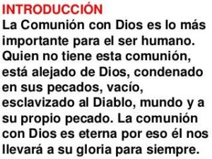 Qué es la comunion con dios según la biblia