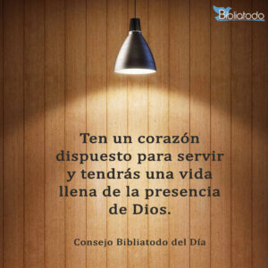 Un corazón dispuesto para servir a dios